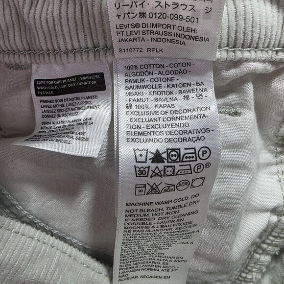 Levi's Pants Womens 25x31 Sage Green 94 Baggy Corduroy High Rise Straight Leg - Picture 11 of 12